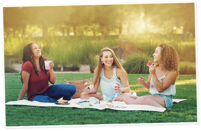 Three Friends on a Picnic