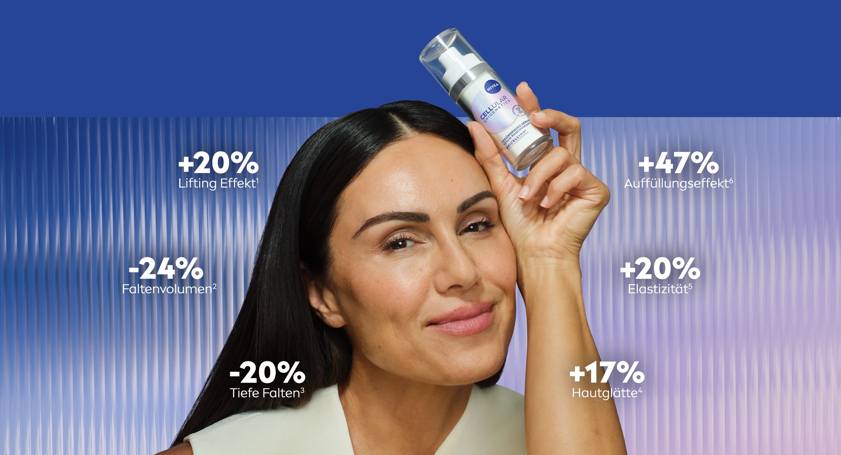Nazan Eckes hält das Epigenetics Serum in der Hand
