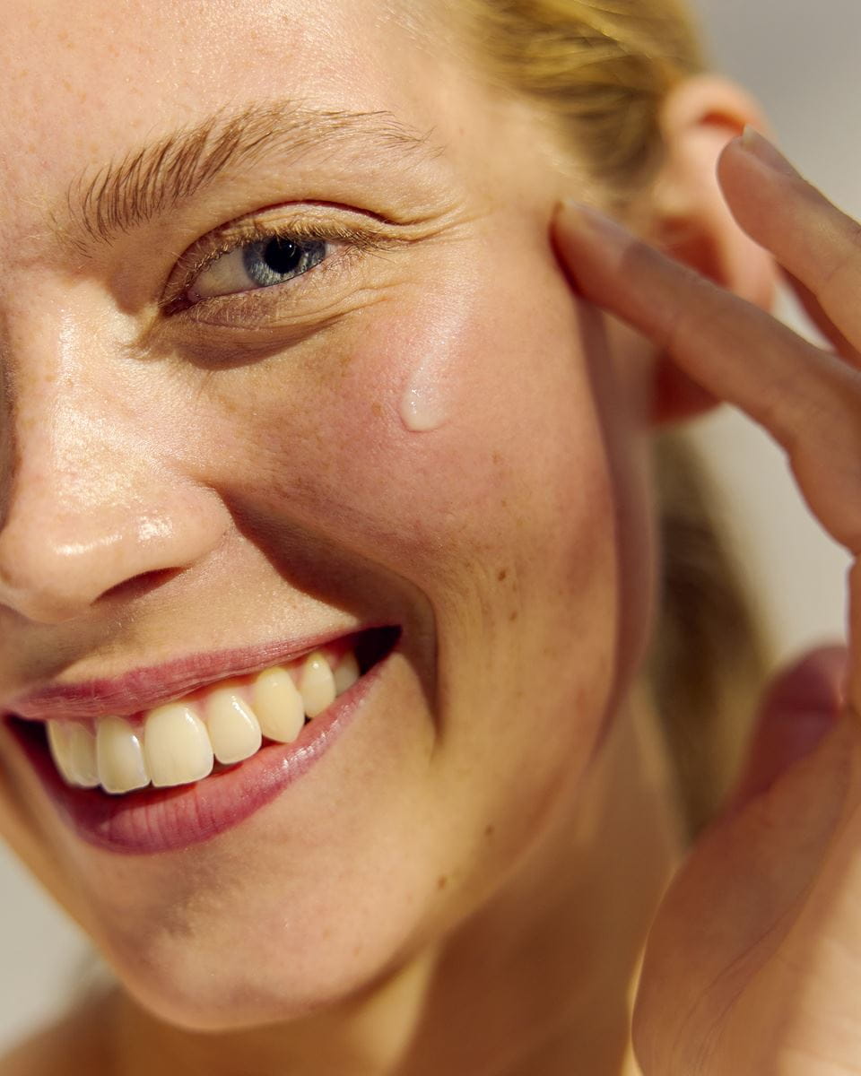 Applying sunscreen