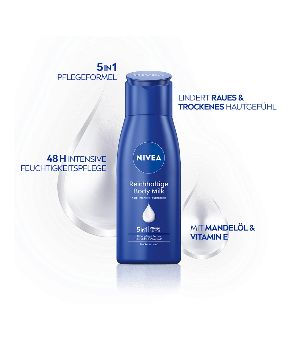 NIVEA BODY MILK MINI 75ML BENEFITS