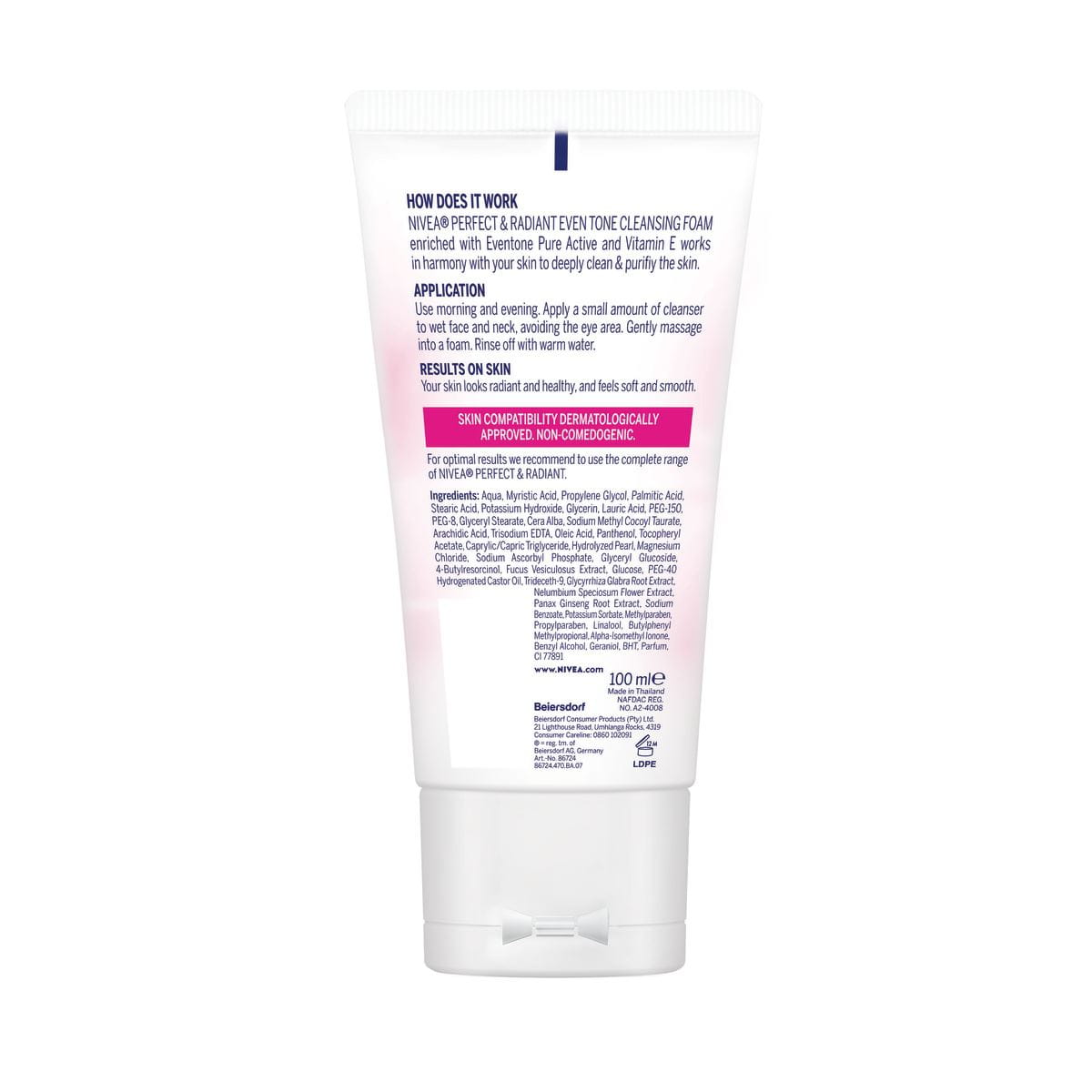 ZA_86724_NIVEA_PERFECT&RADIANT_EVENTONE CLEANSING FOAM_100ML_TUBE_BOP