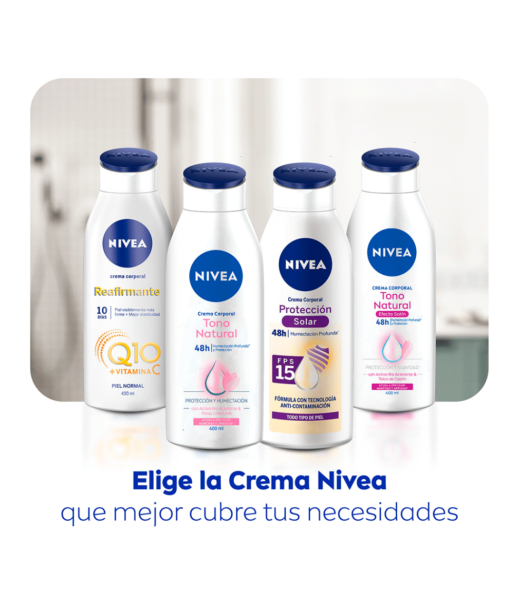 Crema corporal aclarante Nivea Tono Natural Efecto Satín