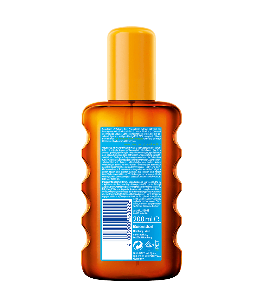 NIVEA SUN Schutz & Bräune Sonnenöl Spray 200 ml