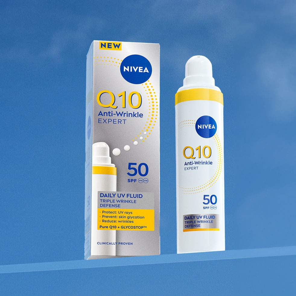 NIVEA Q10 Üçlü Kırışıklık Korumalı Günlük UV Sıvı SPF50