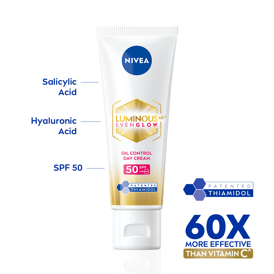 NIVEA Luminous Even Glow Oil Control Day Cream with SPF 50 - Nivea In