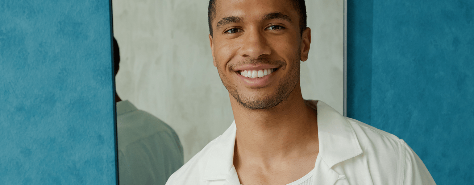 man with bags under eyes