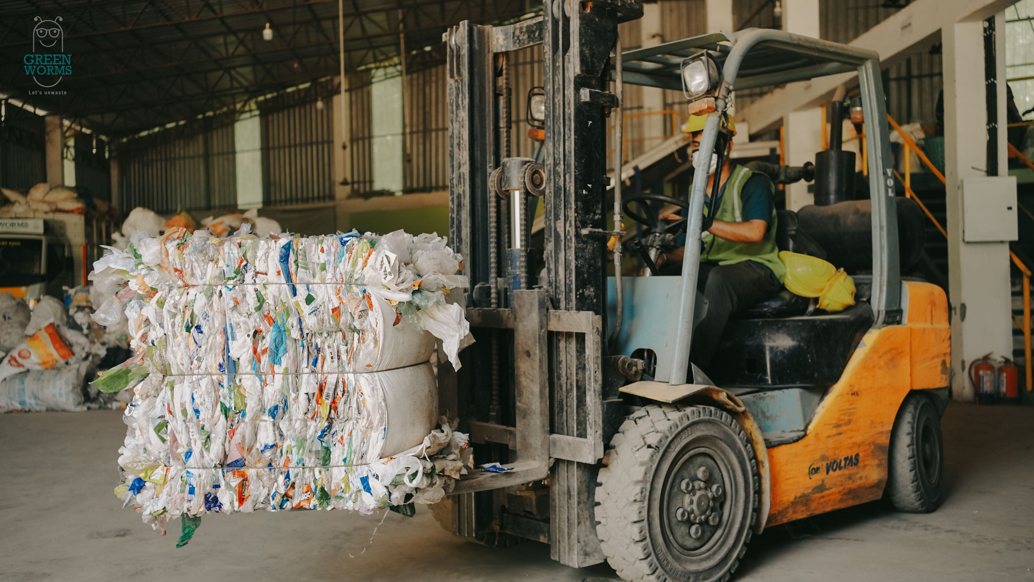 Plastikblock zum Recycling