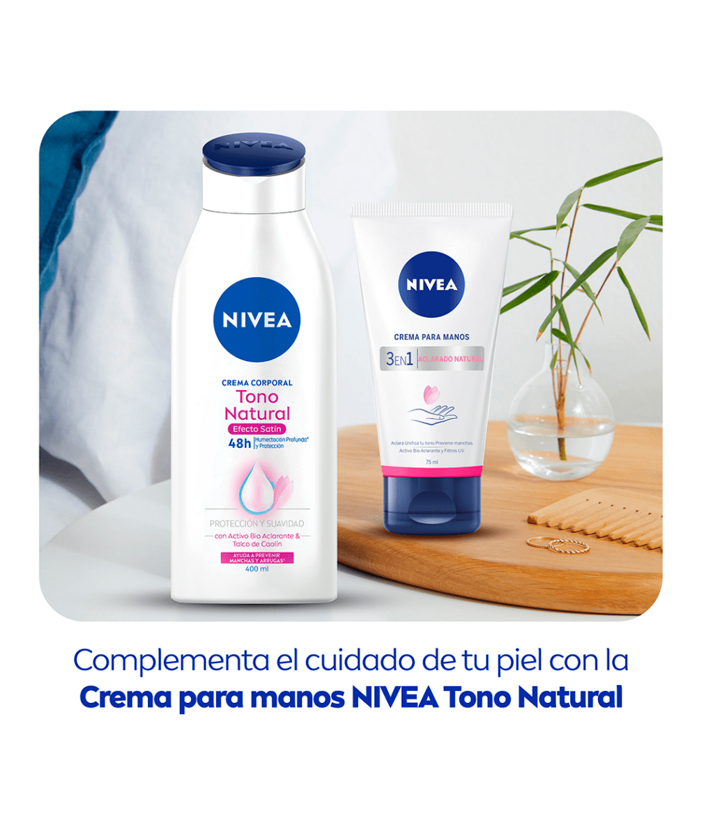 Crema corporal aclarante Nivea Tono Natural Efecto Satín