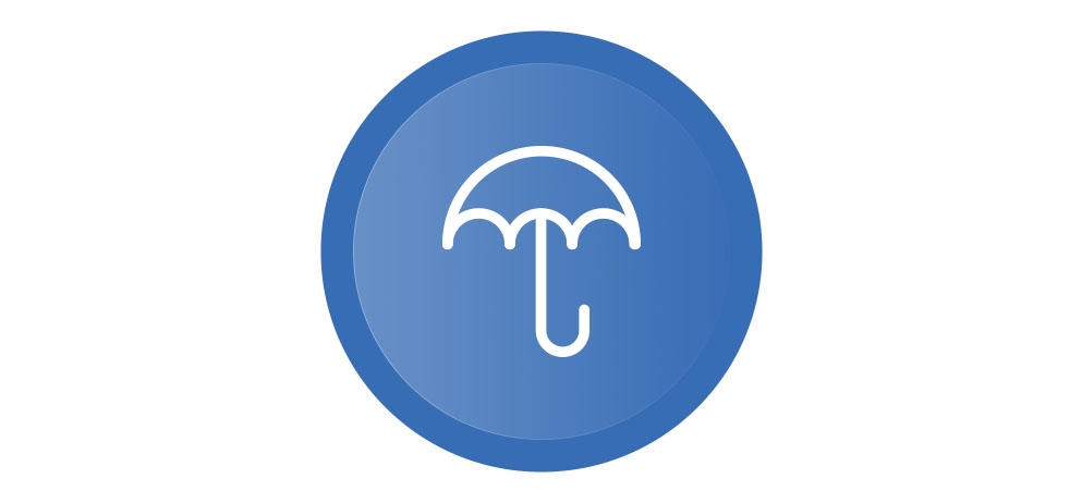 güneşten gölge arayan şemsiye simgesi