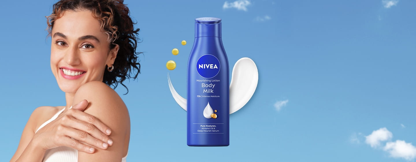 Lait corporel NIVEA avec mannequin