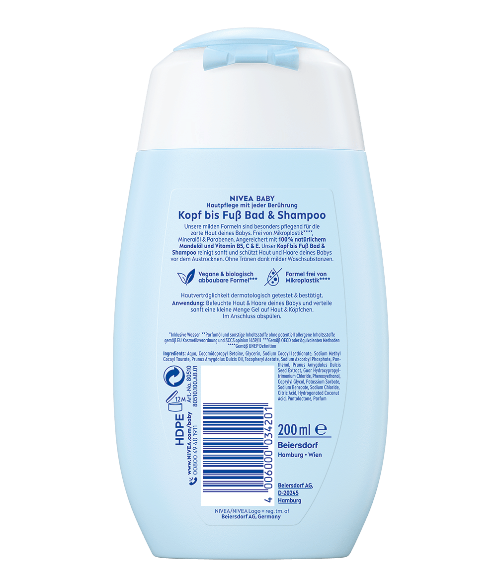 NIEA Baby Kopf bis Fuß Bad & Shampoo_200ml