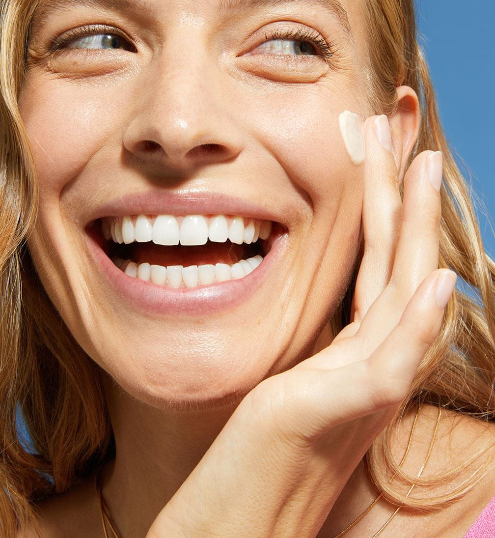 Woman with sun protection
