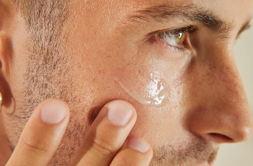 Jonge man gebruikt Nivea Men Sensitive Face Cream