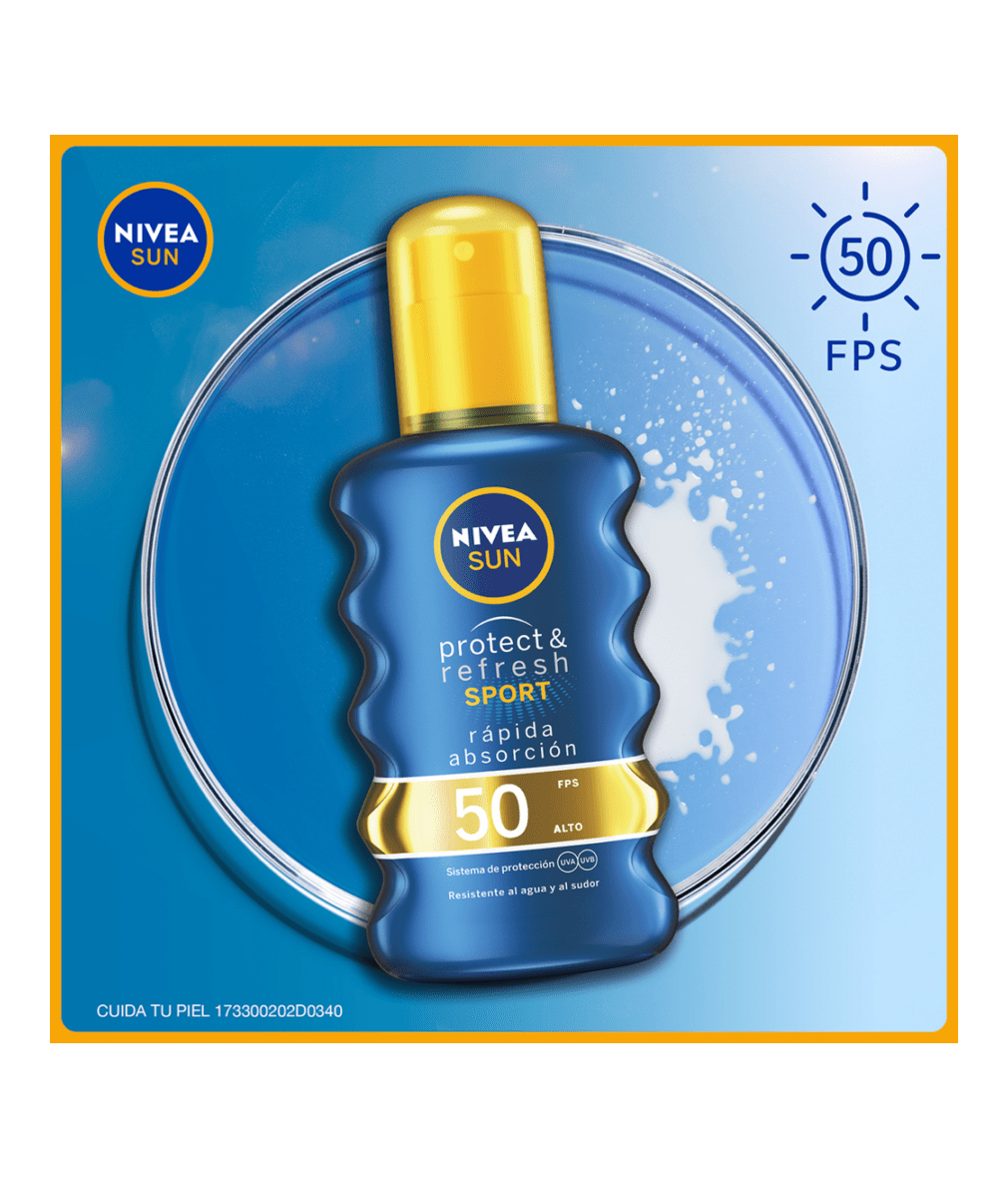 PROTECTOR SOLAR NIVEA® SUN PROTECT & REFRESH SPORT SPRAY FPS50+ 200ML