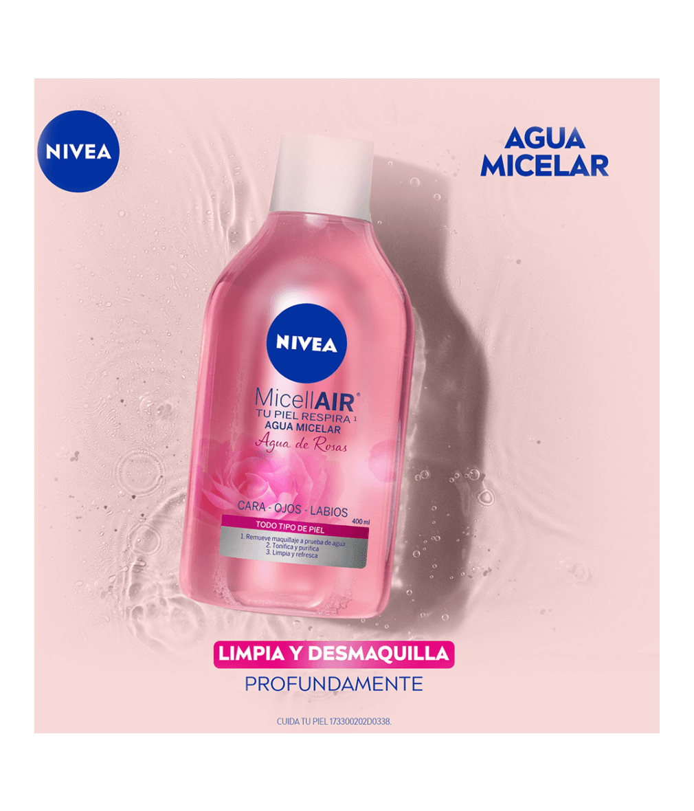 Agua Micelar con Agua de Rosas 400 ML