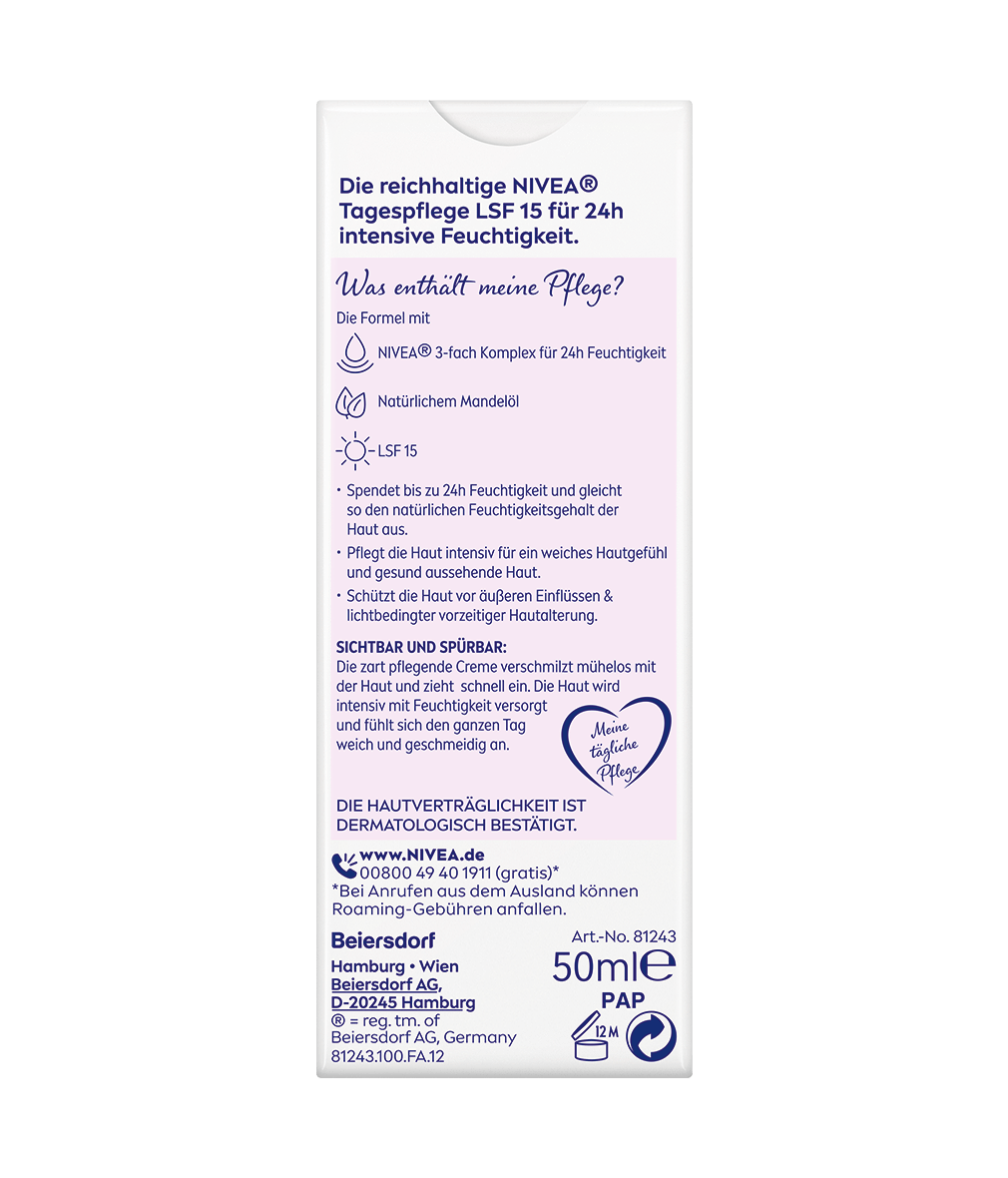 NIVEA Reichhaltige Tagespflege LSF 15 50 ml