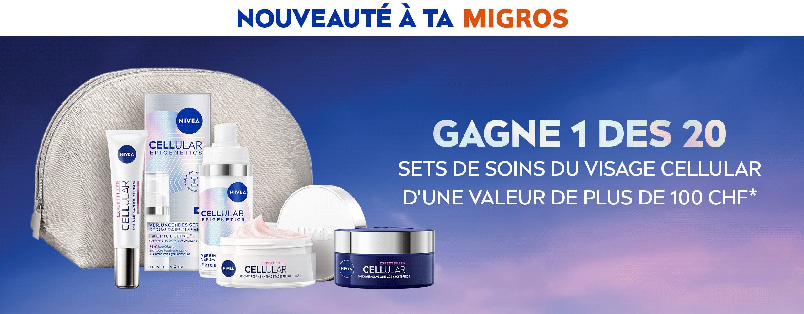 S'INSCRIRE ET GAGNER UN SET DE SOINS DU VISAGE CELLULAR NIVEA 