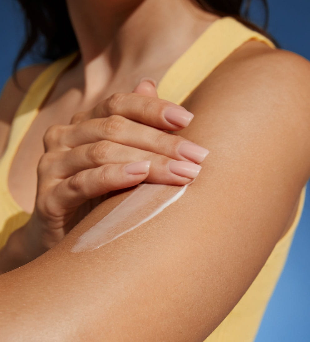Sunscreen on back