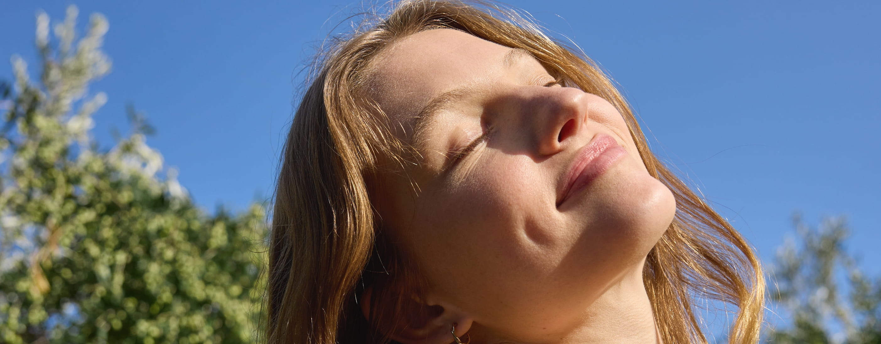 woman sitting in the sun