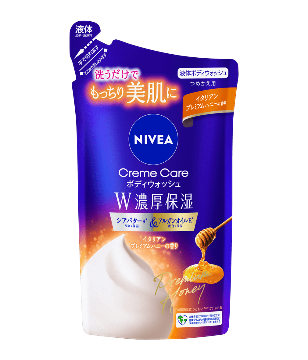 ニベア クリームケアボディウォッシュ W濃厚保湿 イタリアンプレミアムハニーの香り つめかえ用 340ml