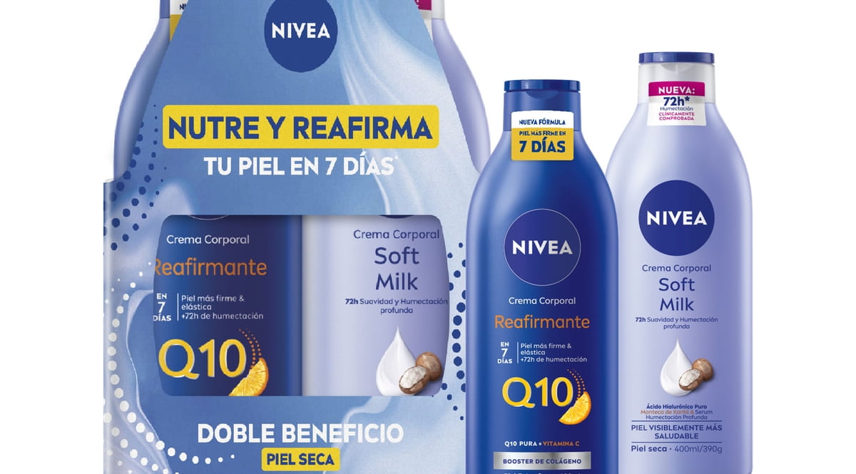 NIVEA Pack Crema Corporal Soft Milk 400ml + Q10 Reafirmante 400ml