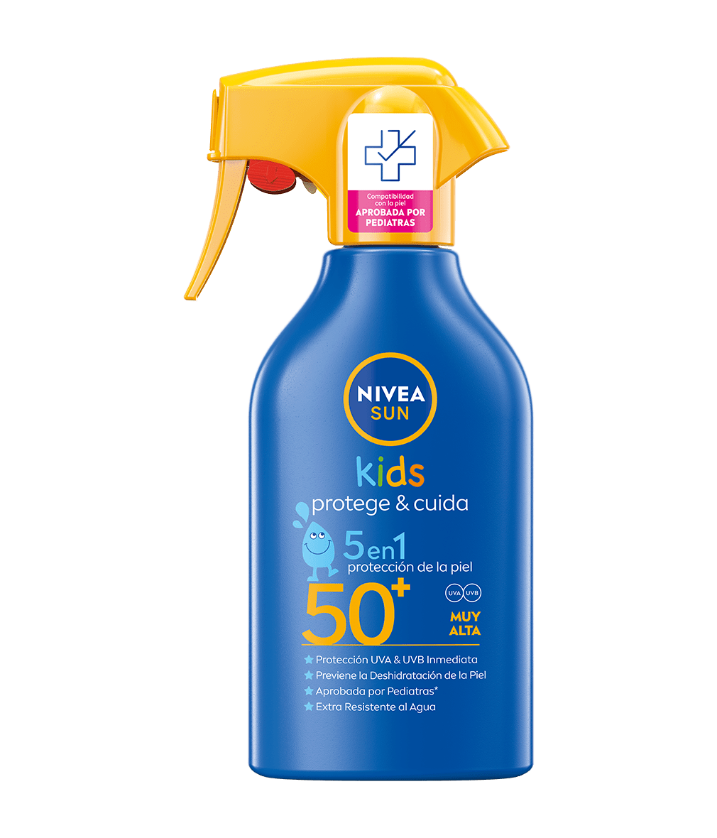 KIDS Protege & Cuida Spray Pistola Solar FP 50+ 270 ml | NIVEA SUN