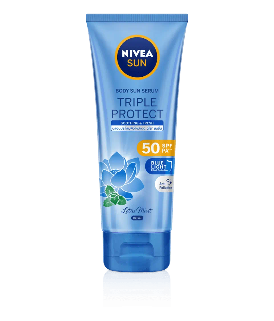 Nivea ทริปเปิ้ล โพรเท็ค ซูทติ้ง แอนด์ เฟรช เอสพีเอฟ50 บอดี้ เซรั่ม