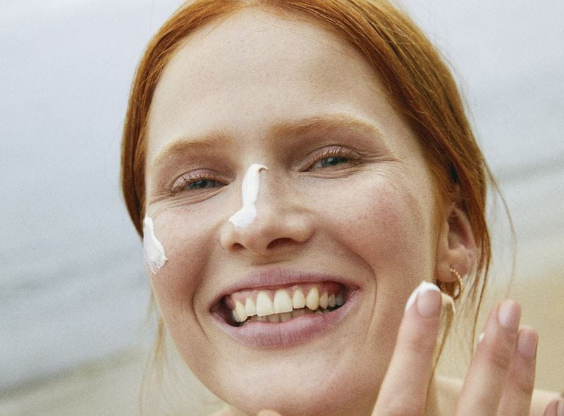 women applying night time routine