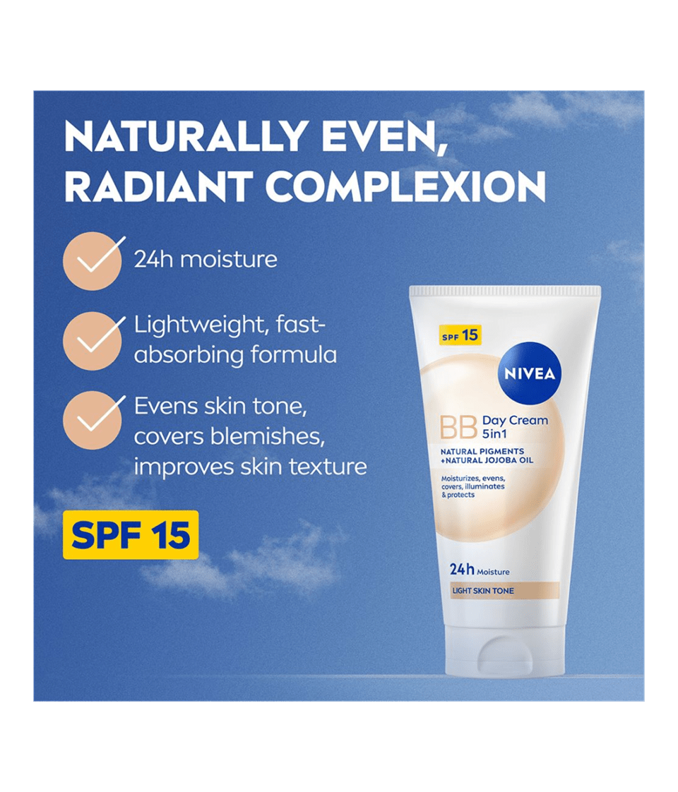 50ml 5 in 1 Tinted BB Day Cream – Light Skin Tone – NIVEA