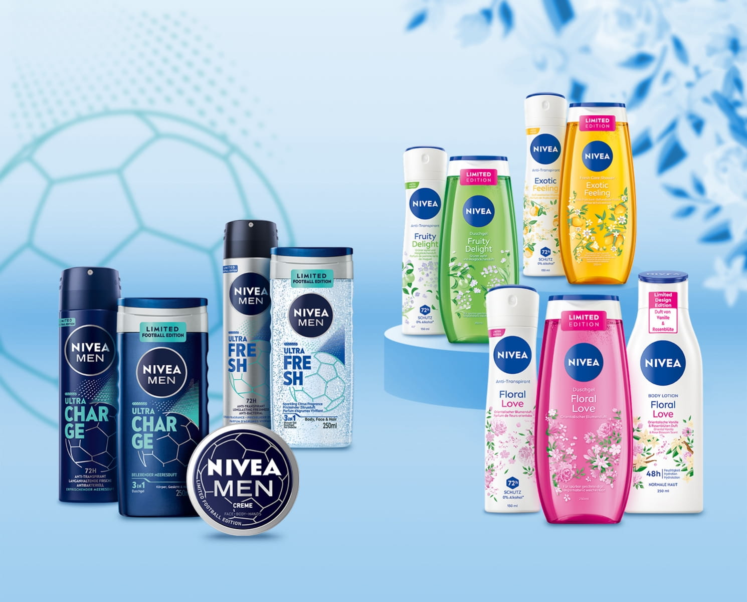 Die neuen NIVEA Limited Editions für Dusche und Deo –  1.000 NIVEA Botschafter*innen haben die Produkte getestet. 