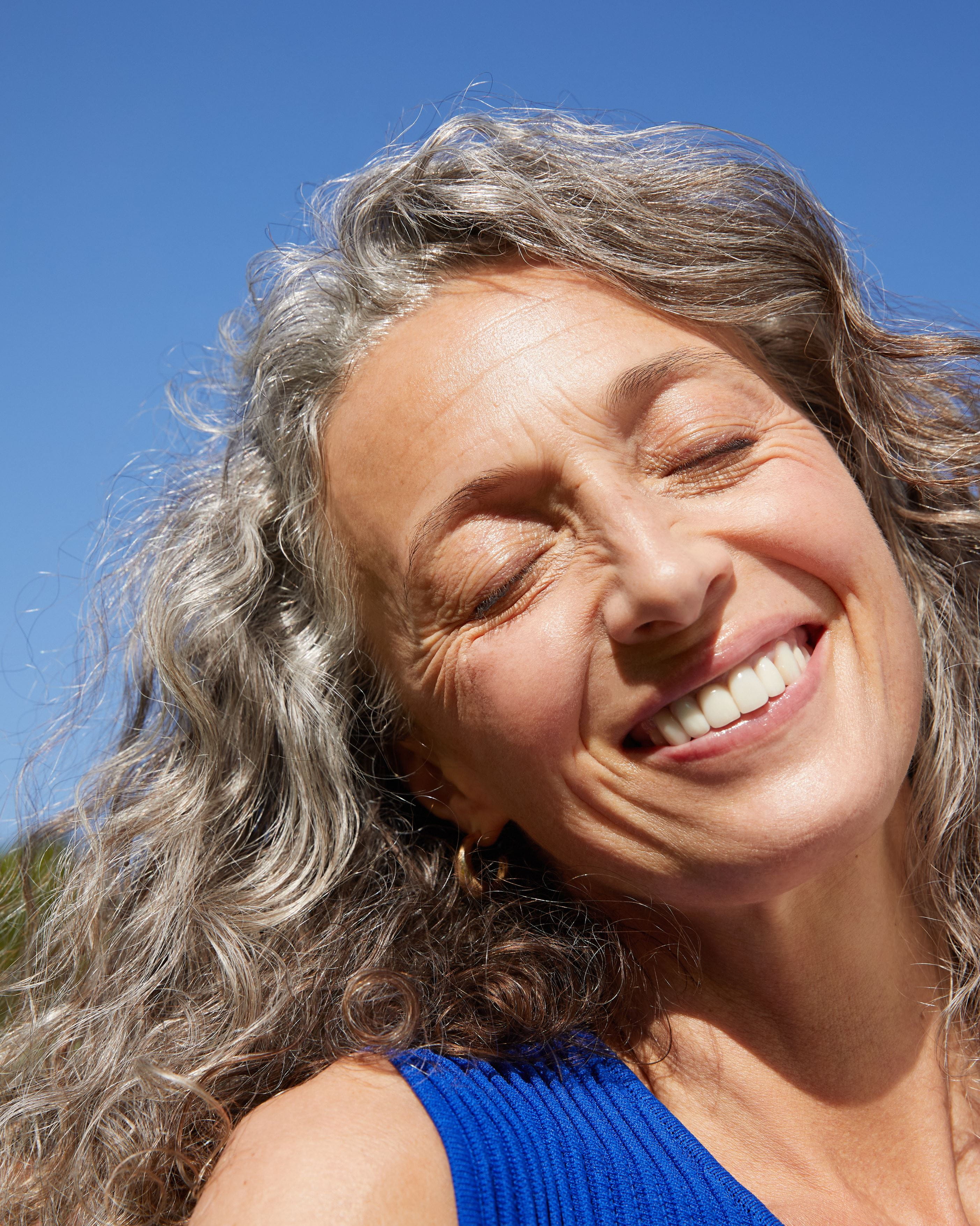 woman smiling