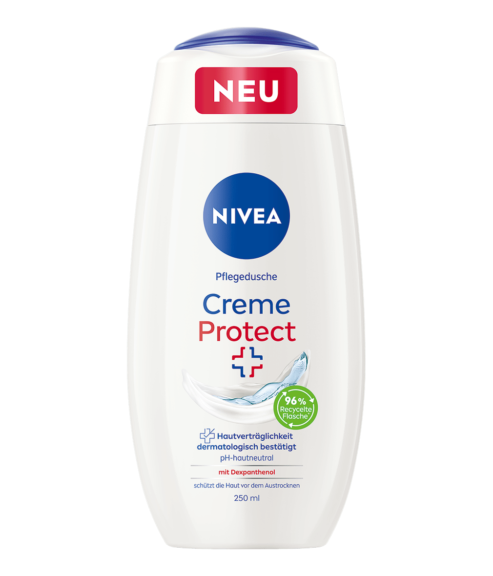 NIVEA Creme Protect Duschgel, 250 Ml – Mit Dexpanthenol & Vitaminen, Für Trockene Haut