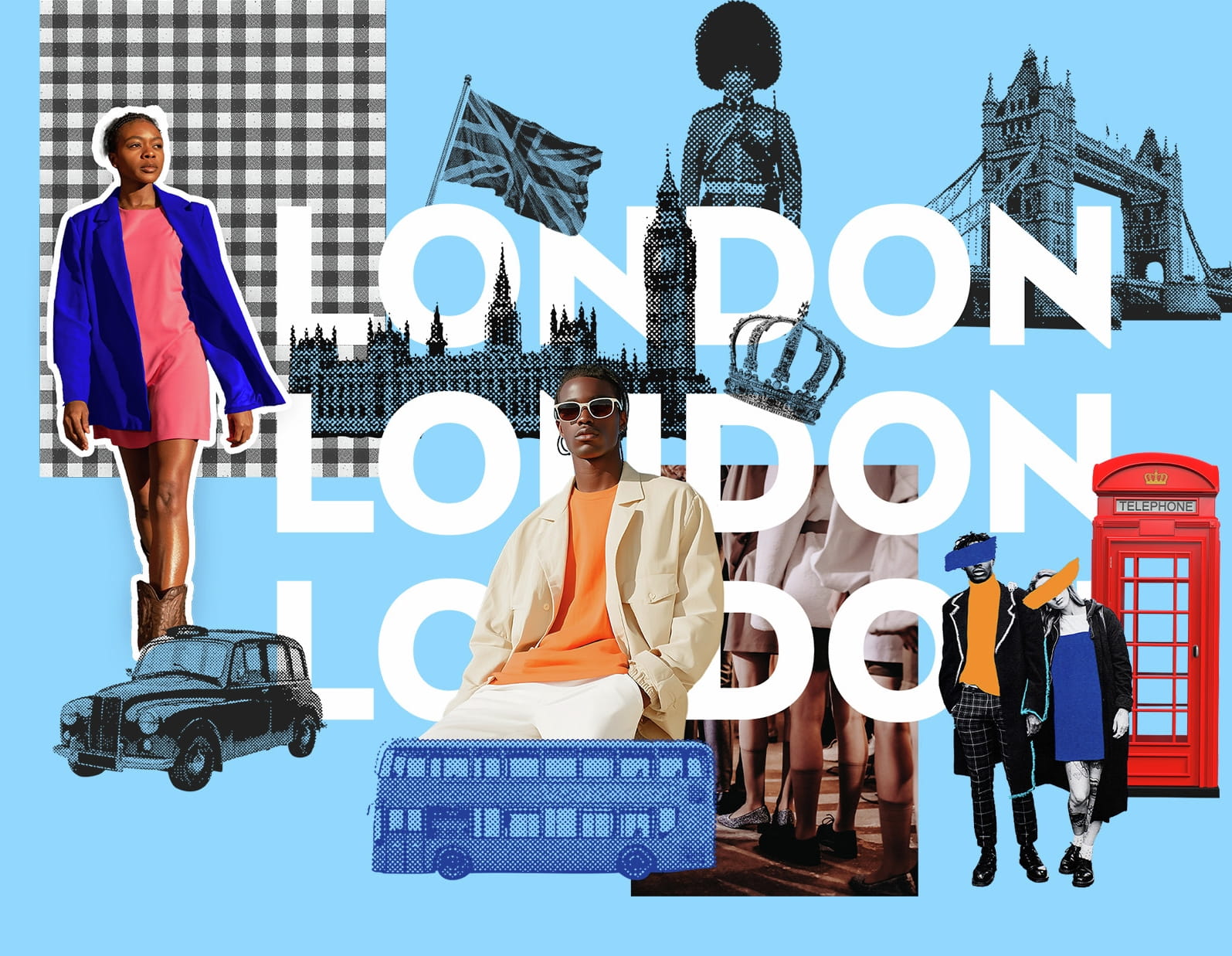 Collage mit Inspiration zu London & Fashion