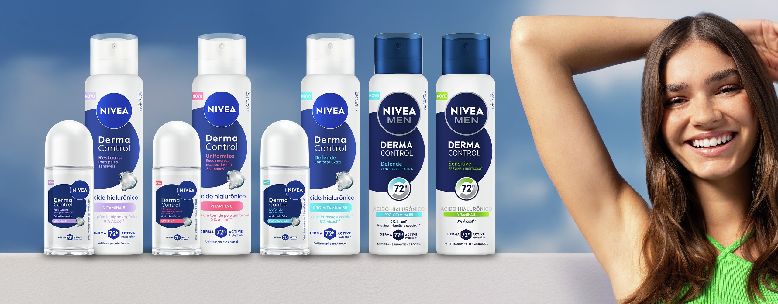 Proteção agora também é skincare! Conheça a nova linha NIVEA Derma Control