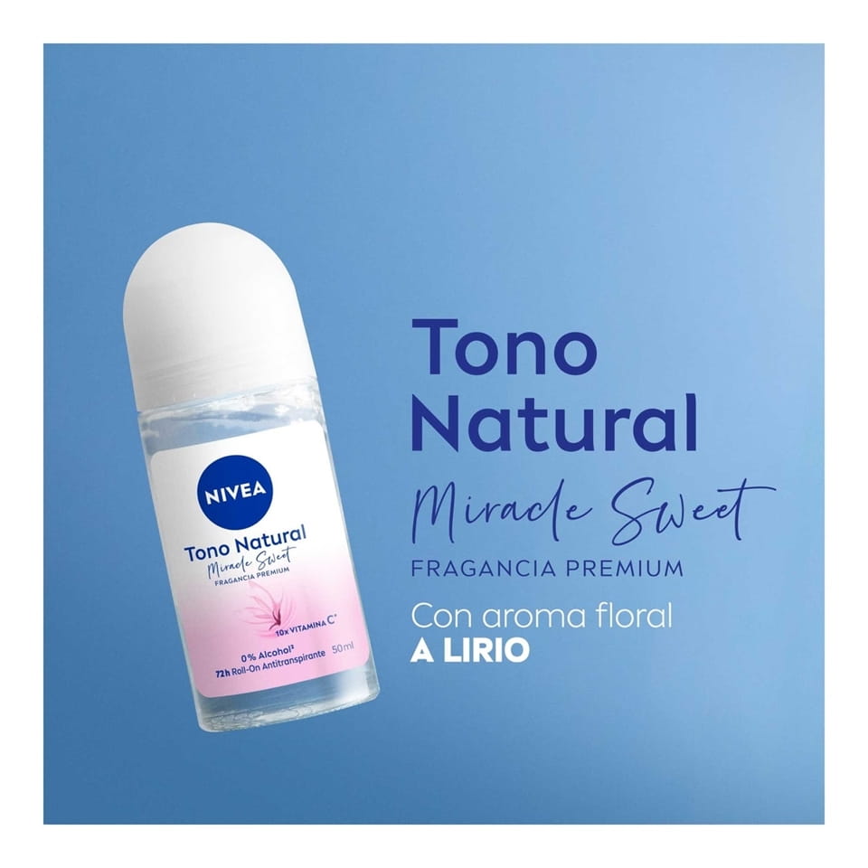 NIVEA Roll‑On Tono Natural Miracle Sweet 50 ml | NIVEA