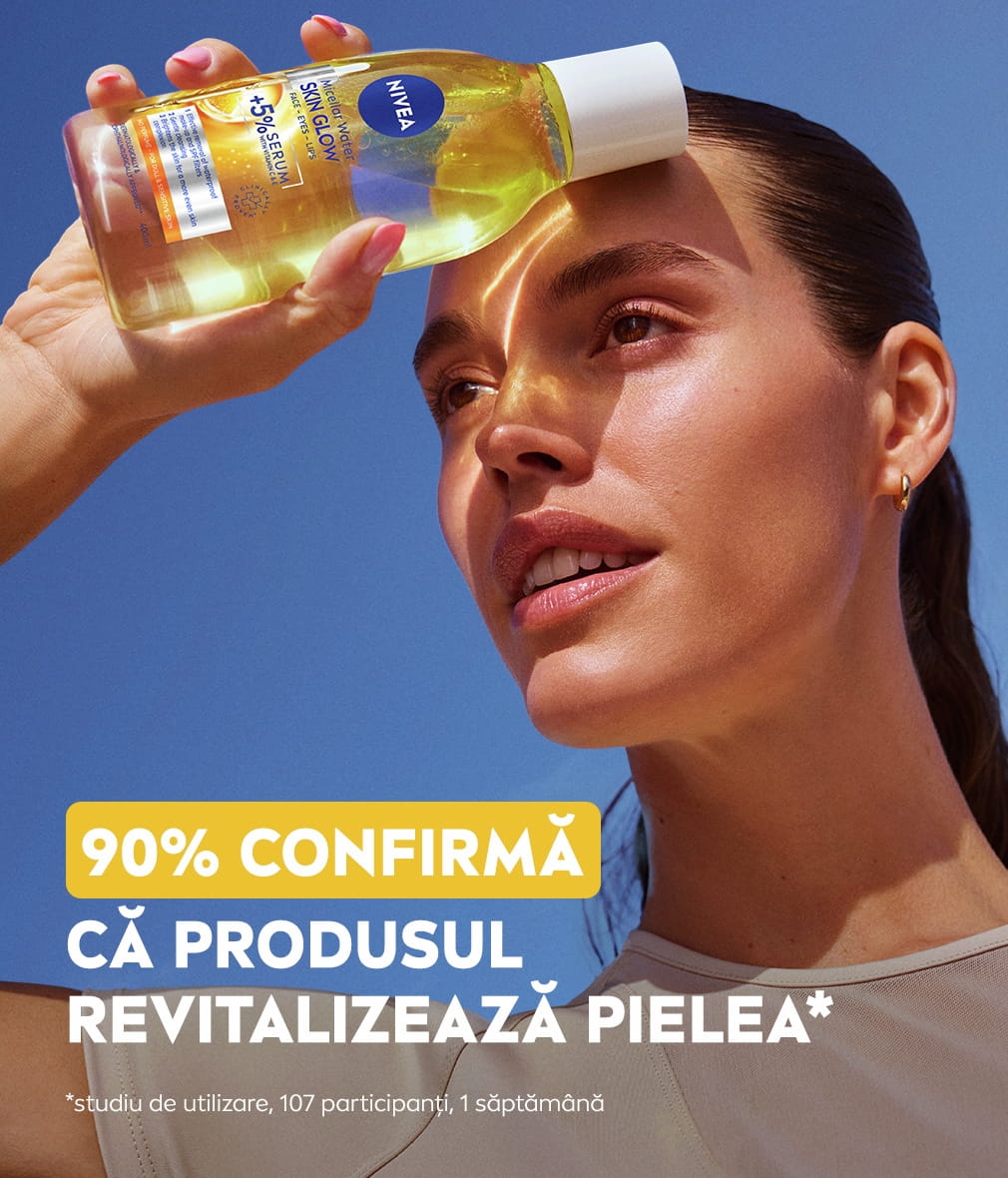 NIVEA Brightening Serum-Infused Micellar Water and a list of text.