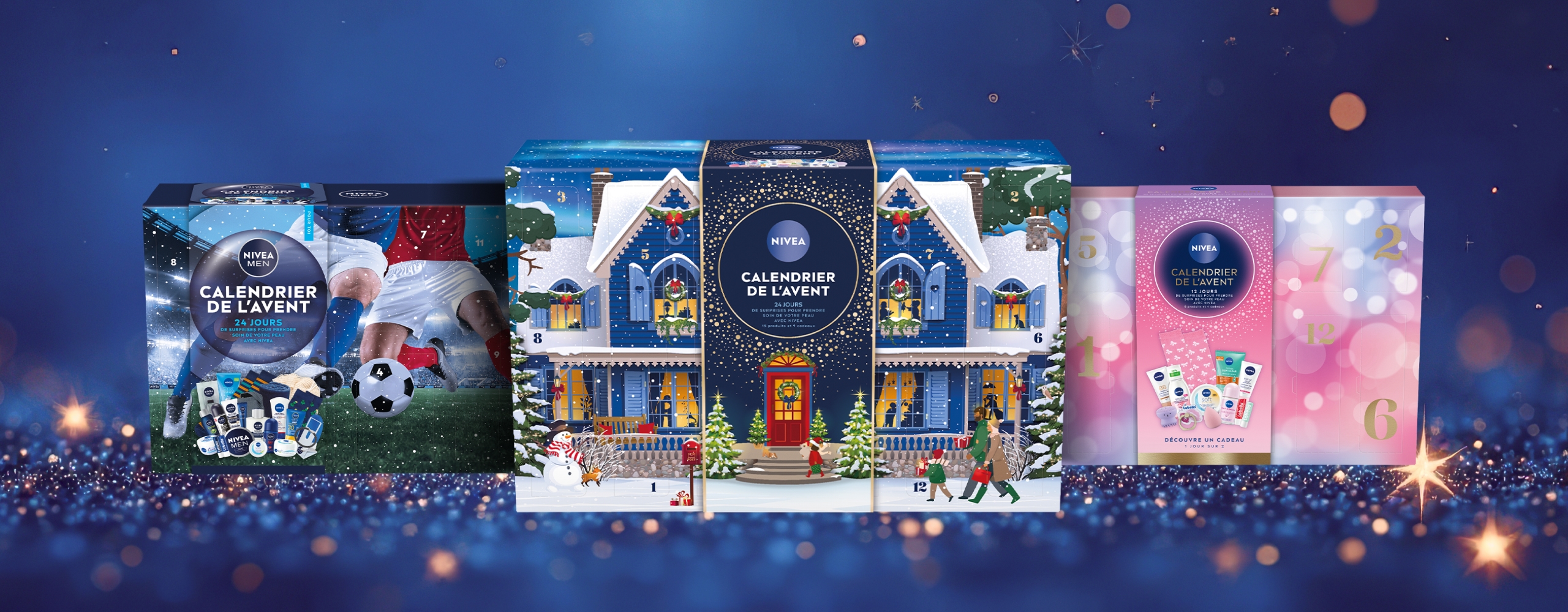PATIENTEZ JUSQU'À NOËL AVEC</br>LES CALENDRIERS DE L'AVENT NIVEA
