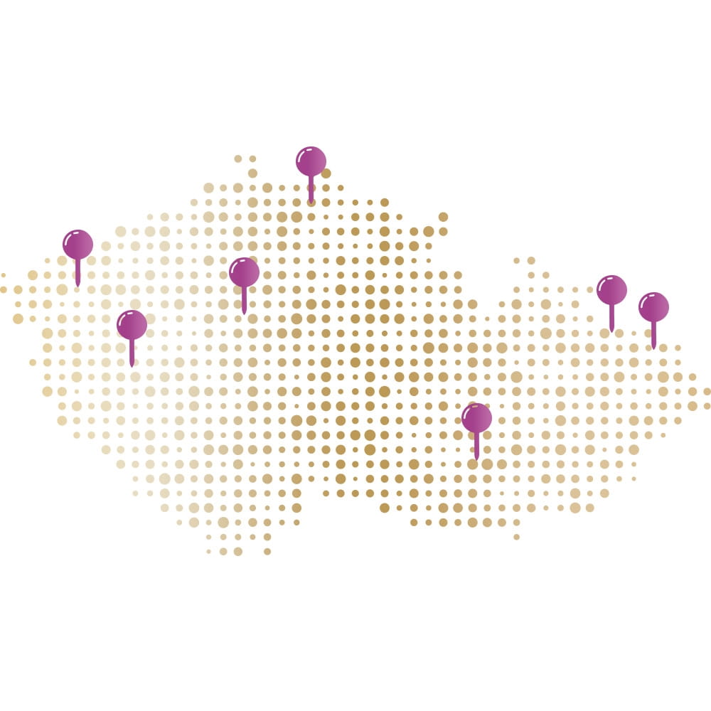 mapa Glow eventů