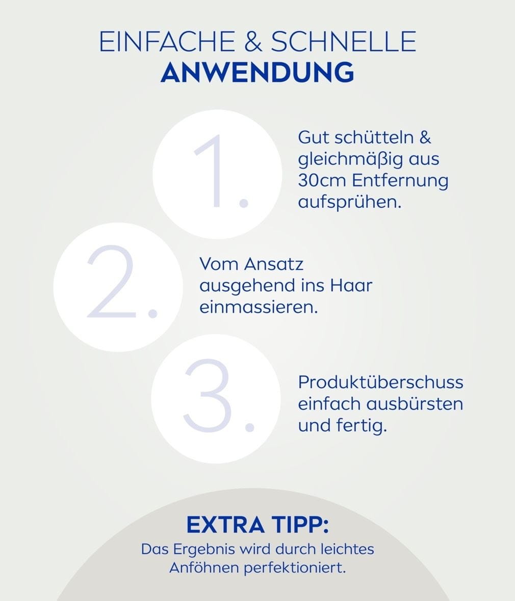 NIVEA Fresh & Mild Trockenshampoo Volumen Anwendungsroutine