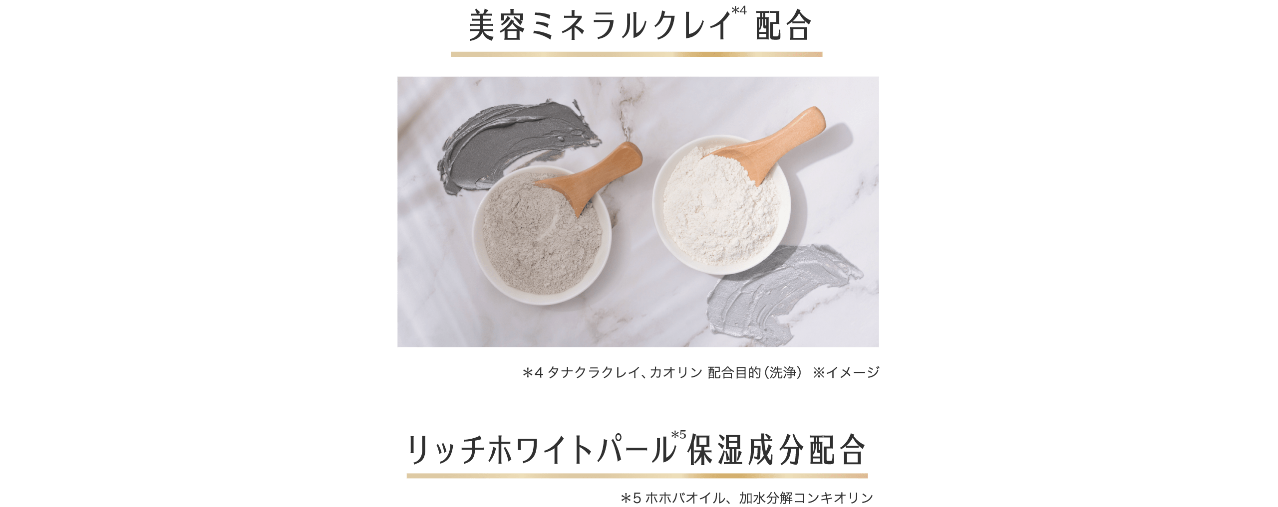 美容ミネラルクレイ配合　リッチホワイトパール保湿成分配合