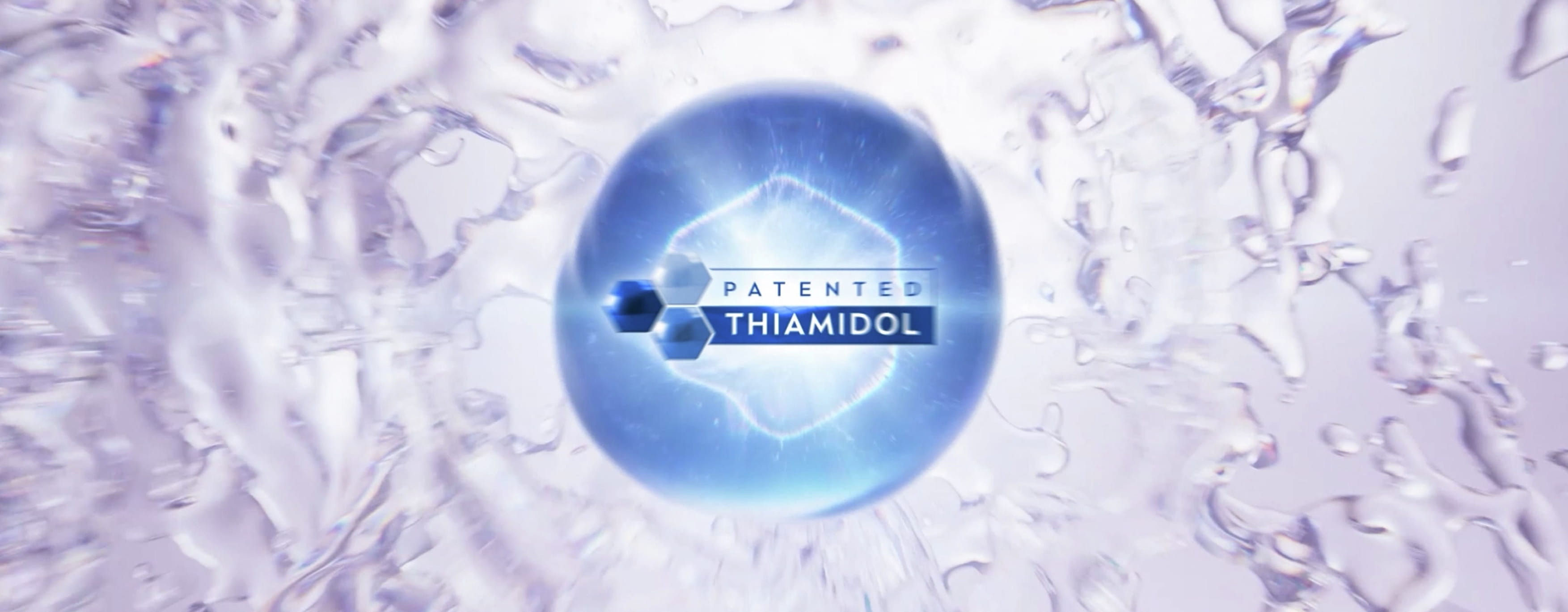 Group of young women smiling, with serum pipette appearing with text about 3D GLOW and patented THIAMIDOL.