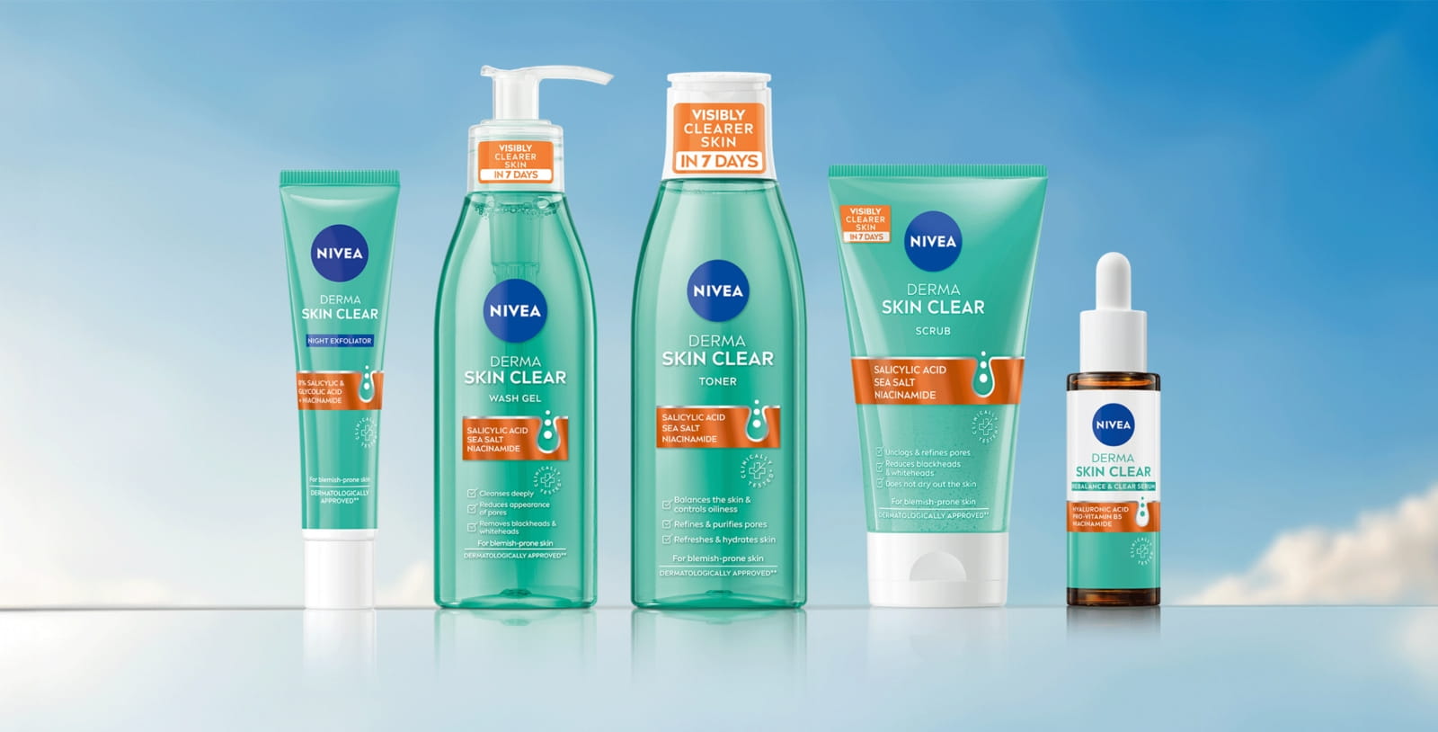 NIVEA Derma Skin Clear range