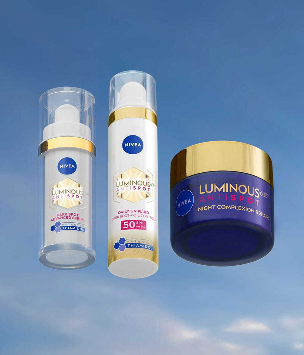 3 NIVEA LUMINOUS630® ANTISPOT Range for day and night use