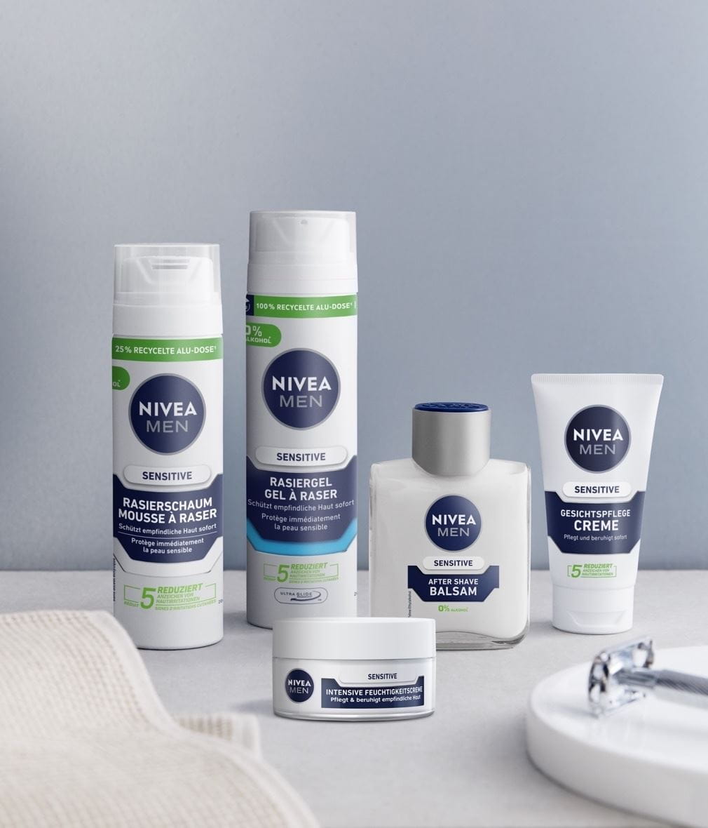 NIVEA Sensitve Rasiergel Übersicht der Produktreihe