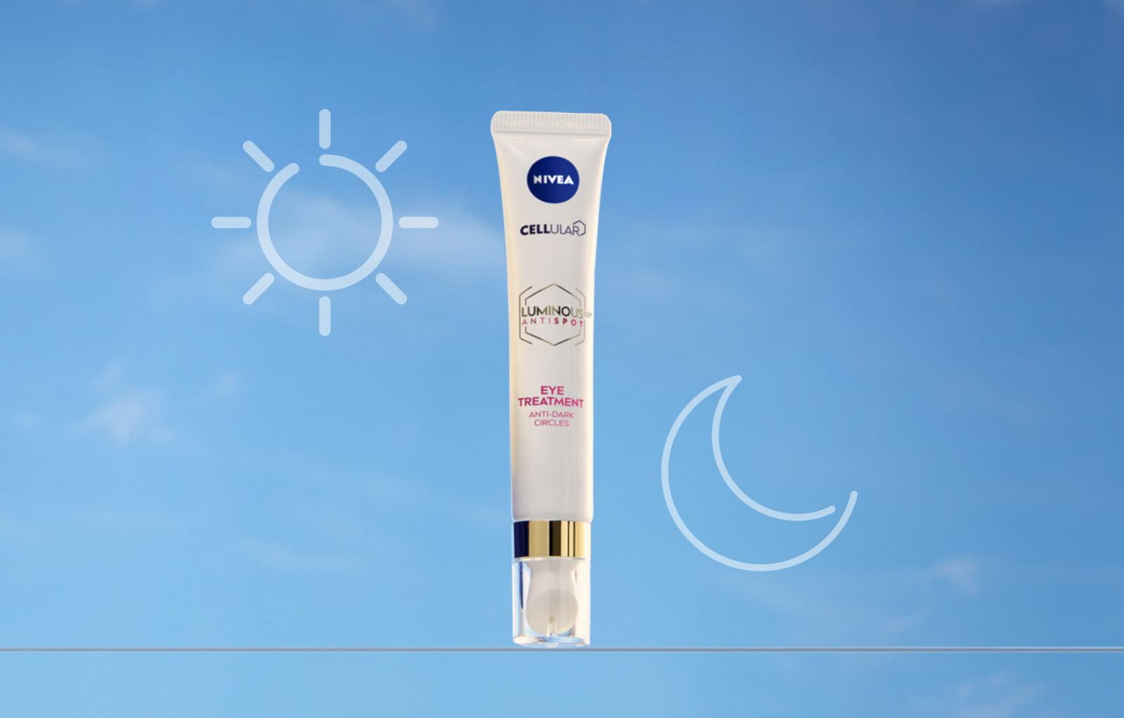 A packshot of the LUMINOUS630® Anti-Dark Circle Eye Treatment Cream as part of the LUMINOUS630® skincare routine