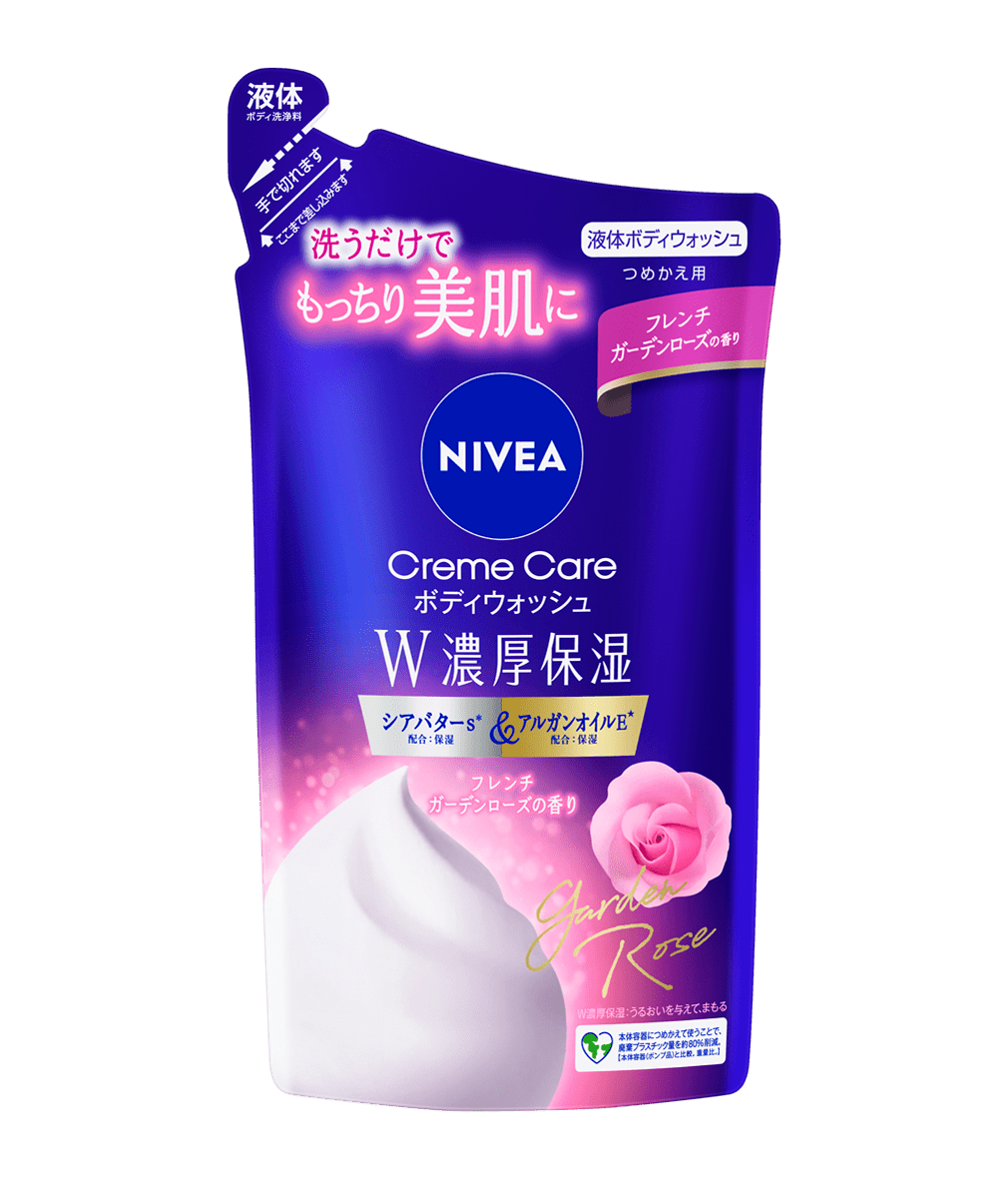 ニベア クリームケアボディウォッシュ W濃厚保湿 フレンチガーデンローズの香り つめかえ用 340ml