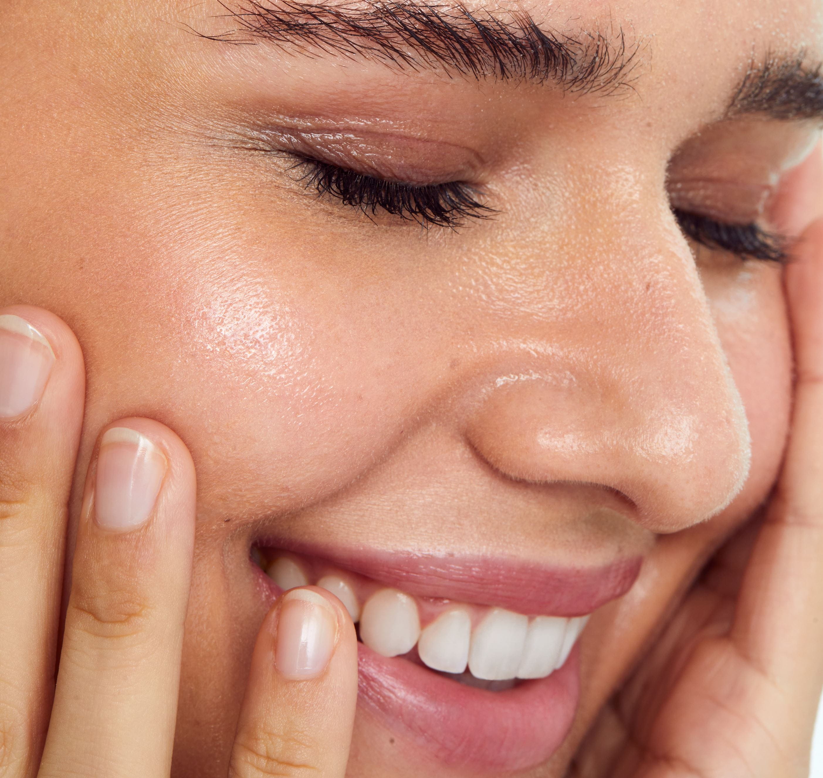 Mulher com pele seca