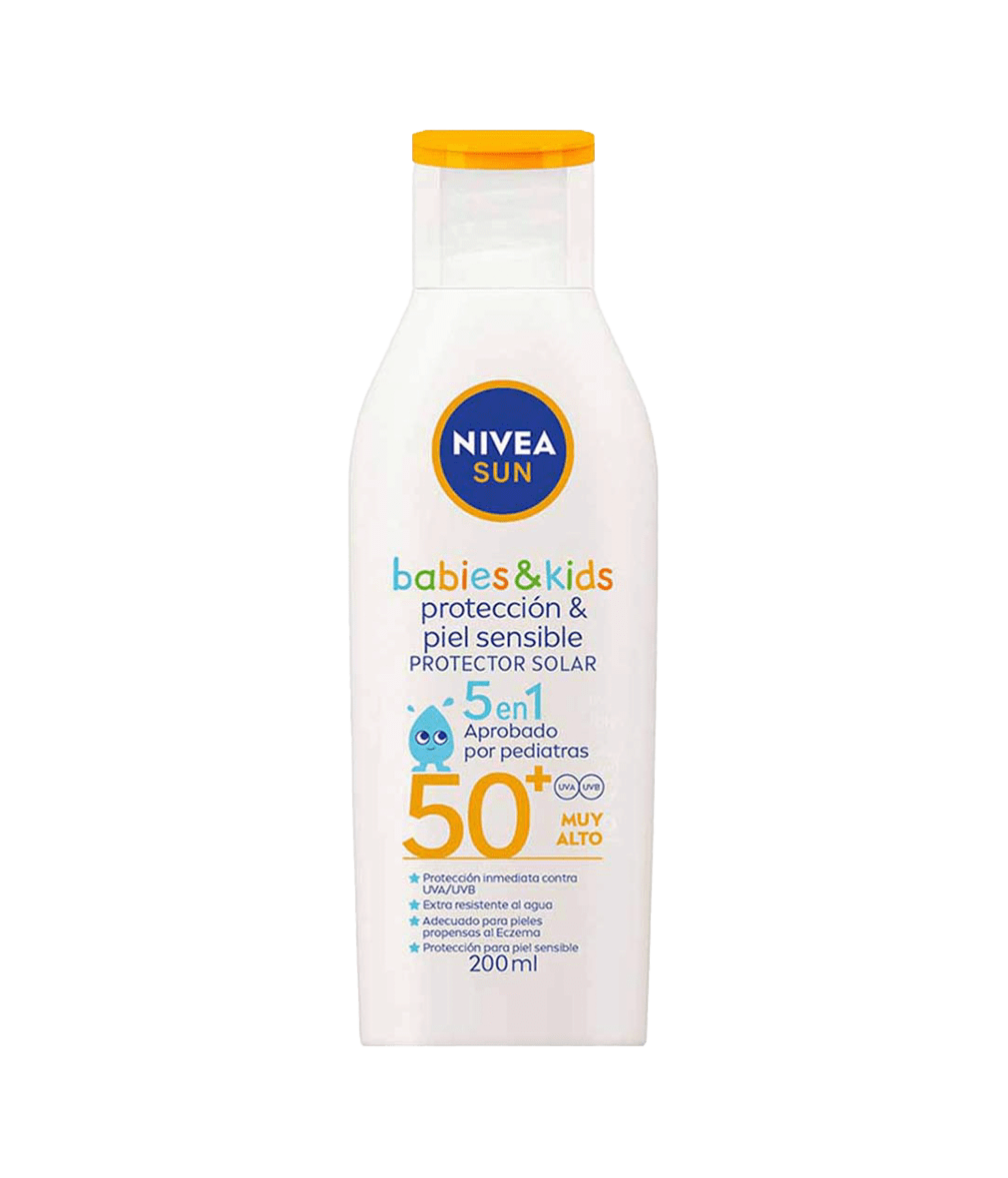 PROTECTOR SOLAR NIVEA® SUN PROTECT SENSITIVE KIDS LOTION FPS50 200 ML