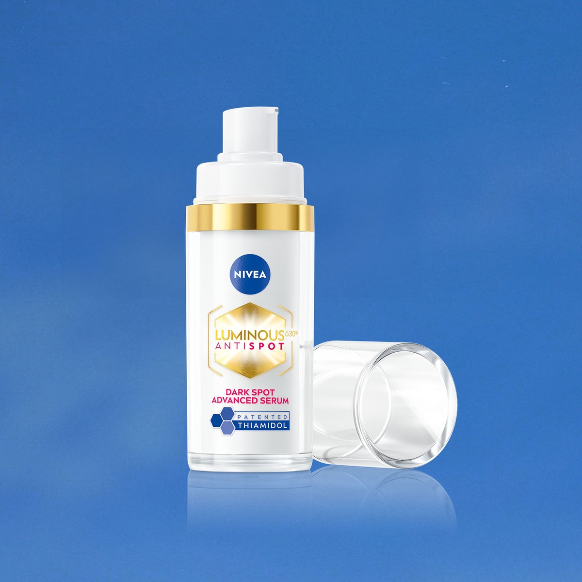 NIVEA LUMINOUS630® ANTISPOT Daily UV Fluid SPF50'nin rutin nemlendirme ve hidrasyon aşaması için ürün fotoğrafı