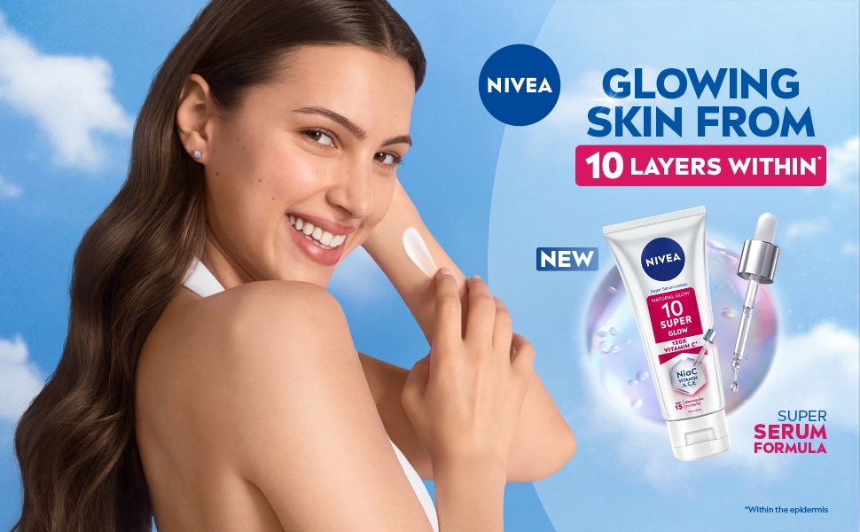 NIVEA Super 10 Glow Serum Lotion 170ml with 120x Vitamin C – NIVEA India